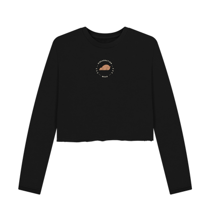 Black Printed Boxy Jumpers Front