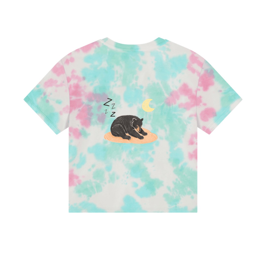 Moon Bear Takin' a Snooze on a Boxy Tee