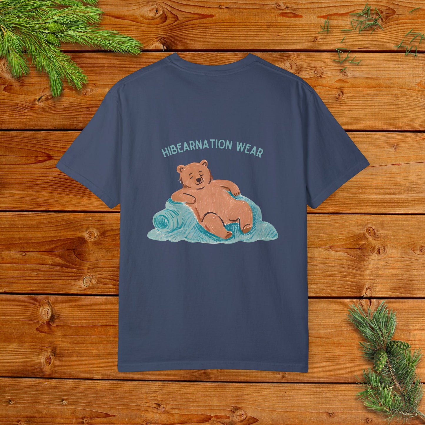 Unisex Garment-Dyed T-Shirt - Chill Bear & Panda Design | Perfect for Nature Lovers