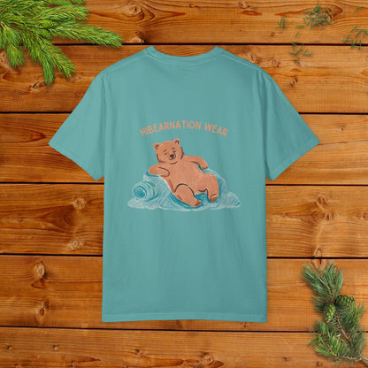 Unisex Garment-Dyed T-Shirt - Chill Bear & Panda Design | Perfect for Nature Lovers