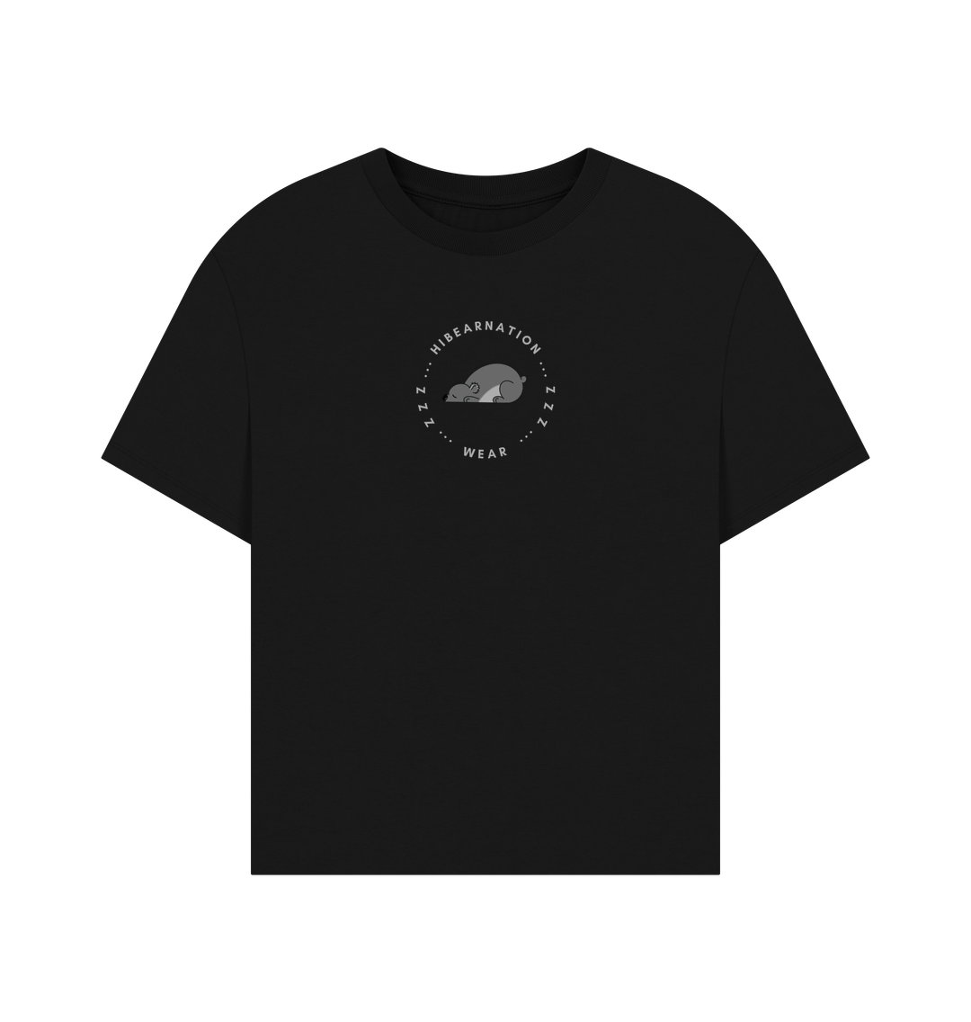 Black Koala Oversized Top Women shirt