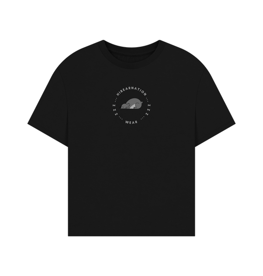 Black Koala Oversized Top Women shirt