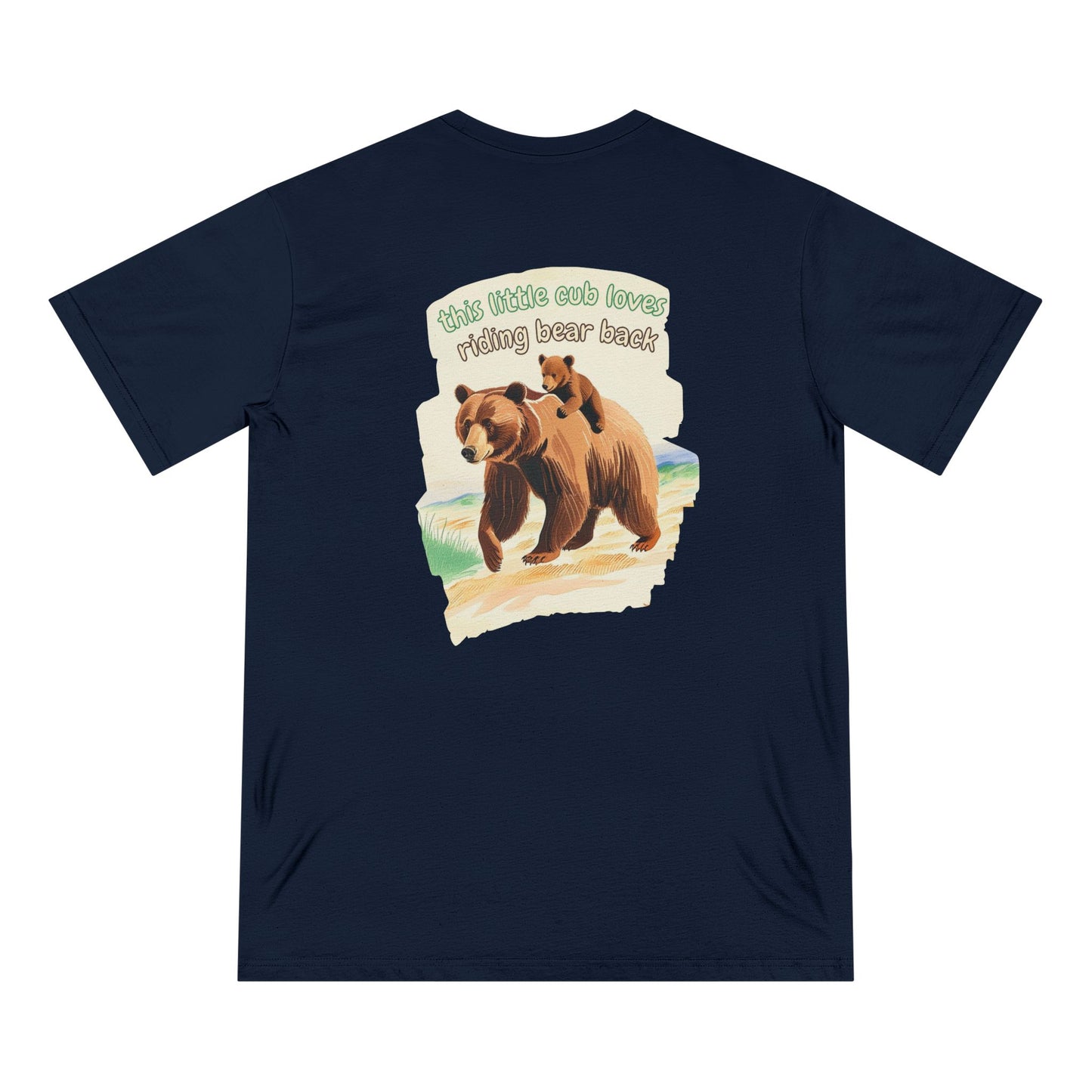 this cubs loves riding bear back I