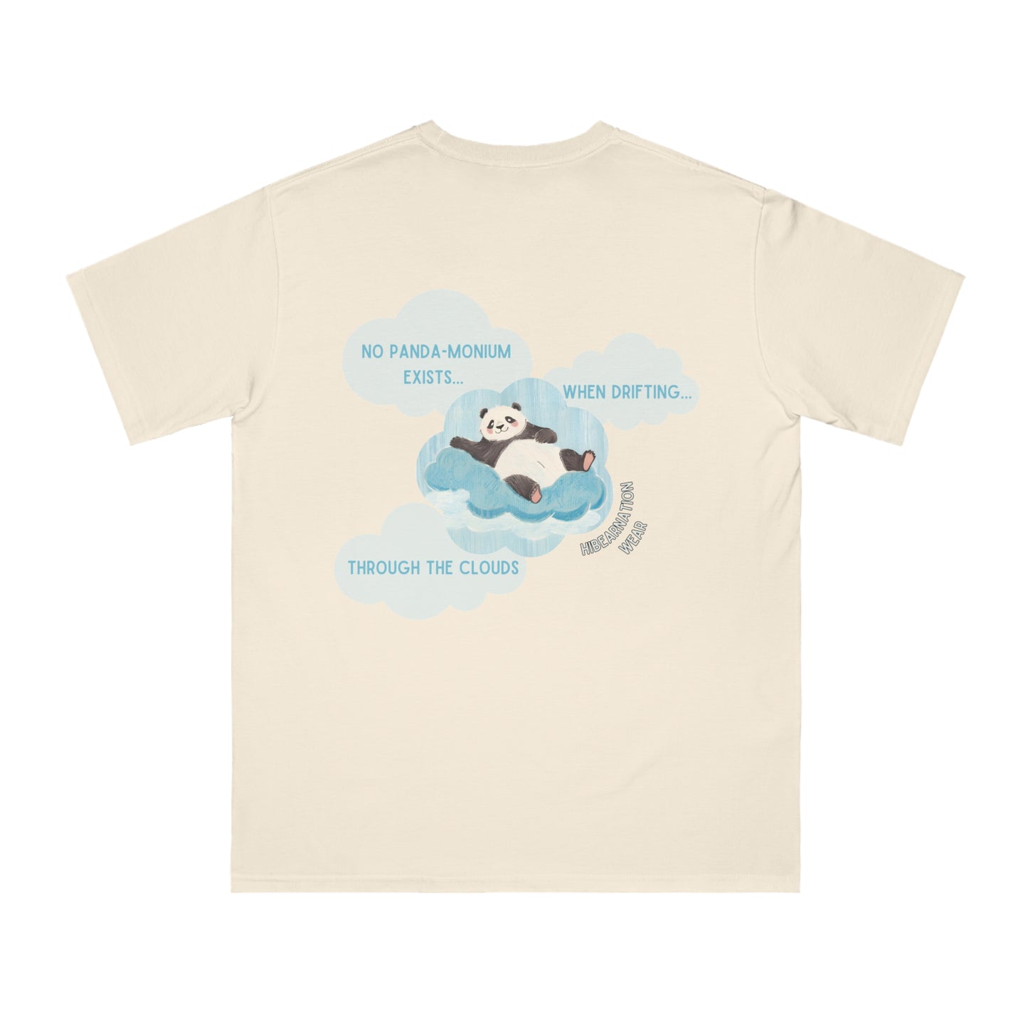 Panda Dreams Organic Unisex T-Shirt - Relaxing Cloud Design
