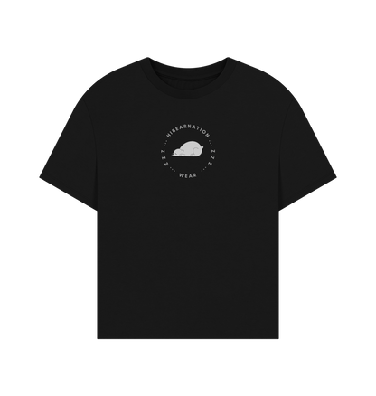 Black Polar bear women oversized t shirt