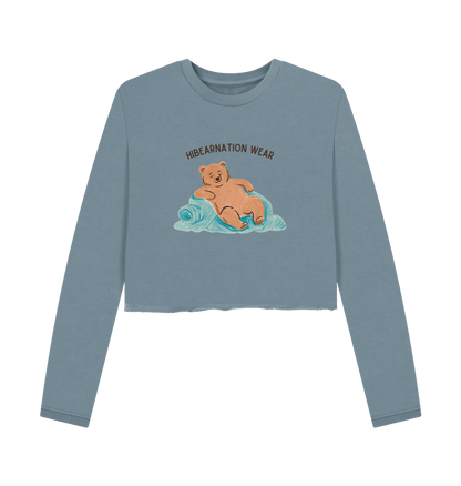 Stone Blue The Quiet Roar of Grizzly's Rest Dark Font Light Fabric
