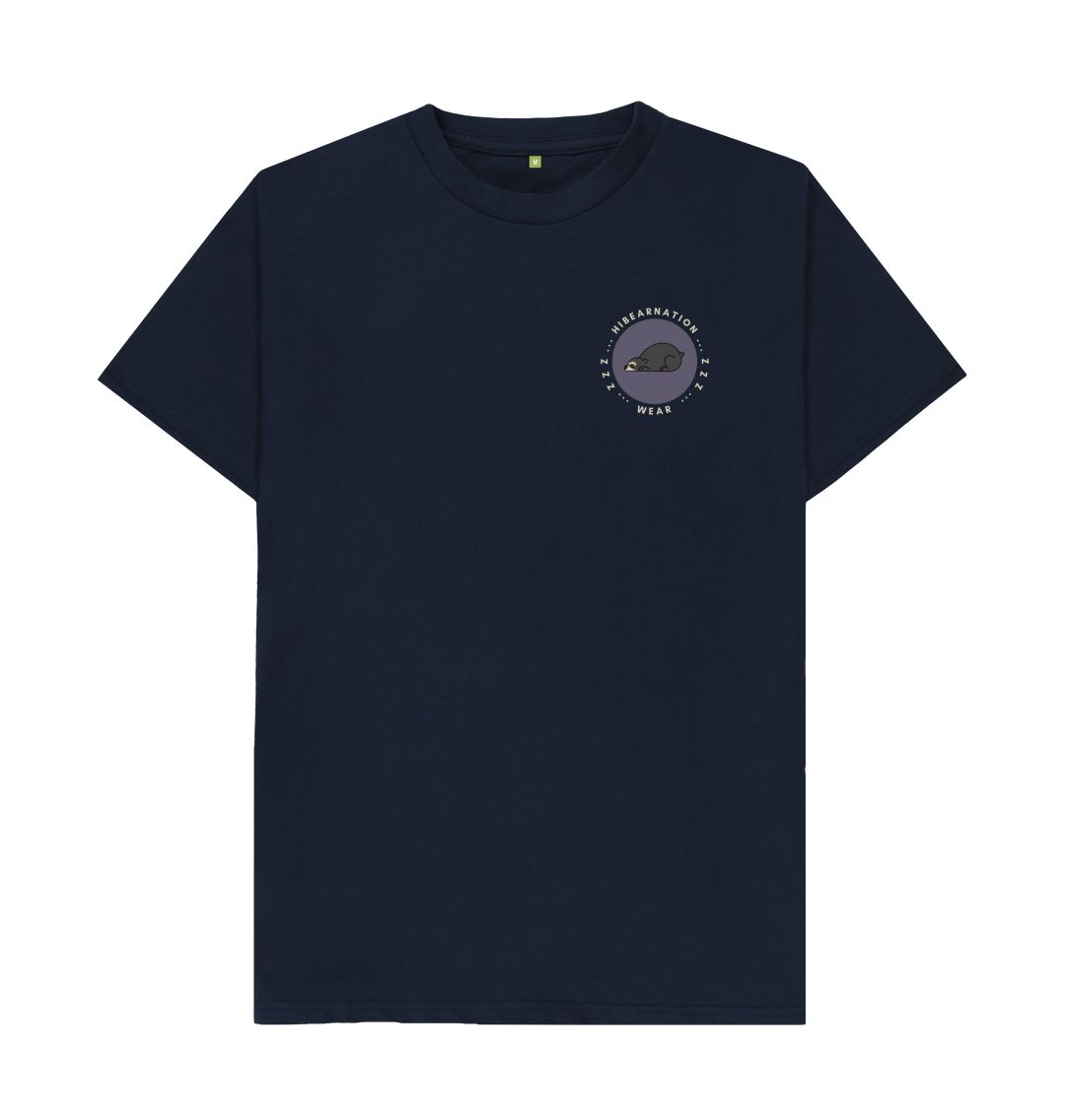 Navy Blue Spectacled Basic T-Shirt LF
