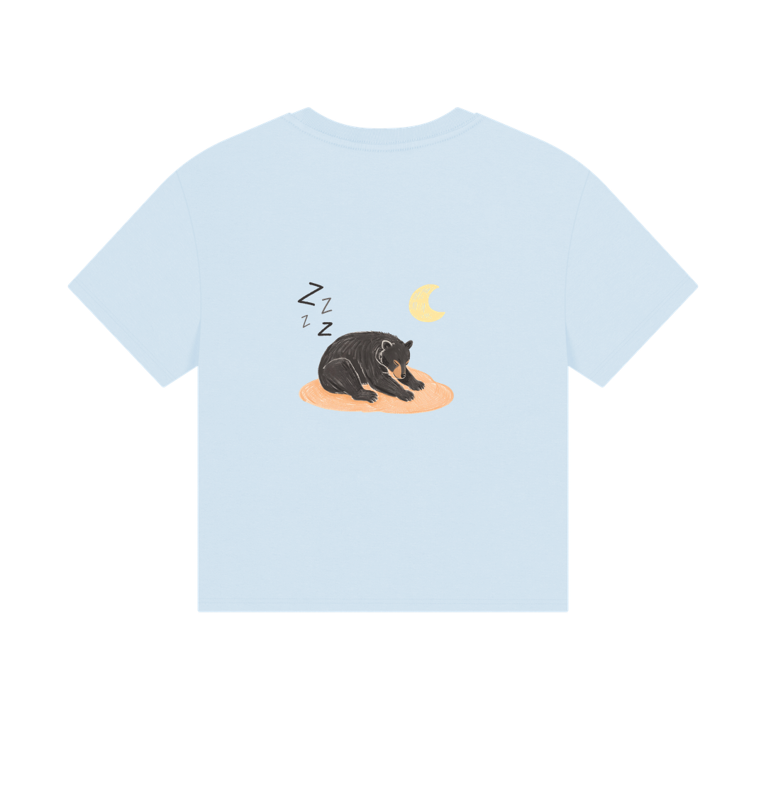 Moon Bear Takin' a Snooze on a Boxy Tee