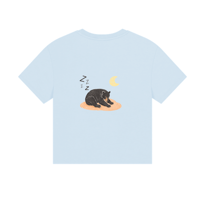 Moon Bear Takin' a Snooze on a Boxy Tee