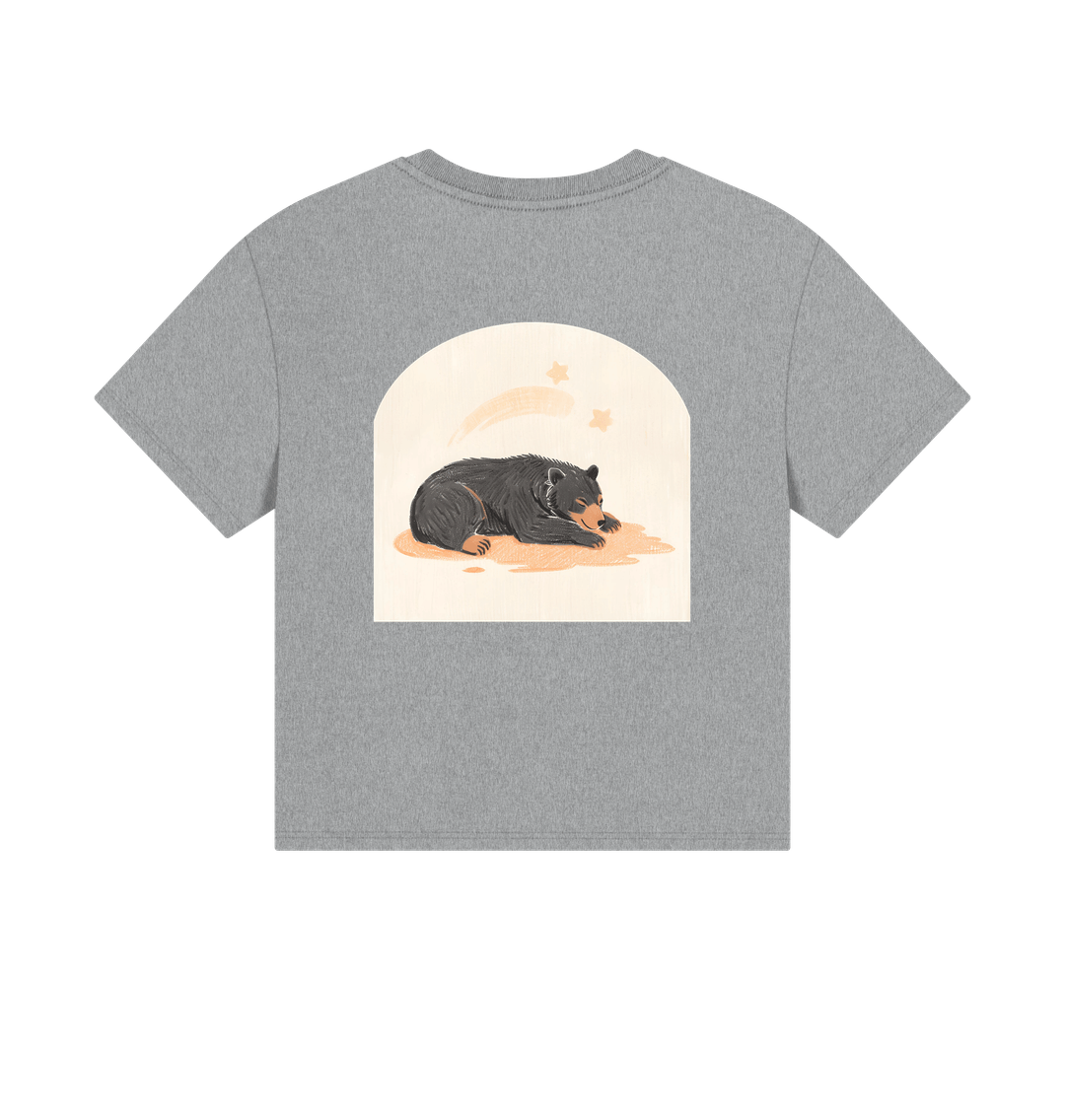 Moon Bear Time to Doze off on a Boxy Tee