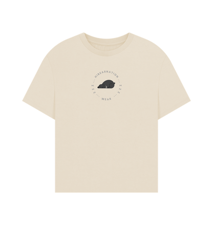 Oat Moon Bear OVersized t shirt women