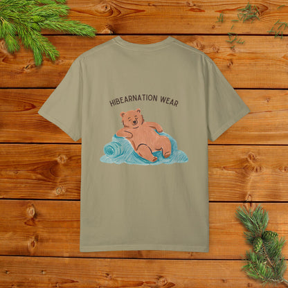 Unisex Garment-Dyed T-Shirt - Chill Bear & Panda Design | Perfect for Nature Lovers