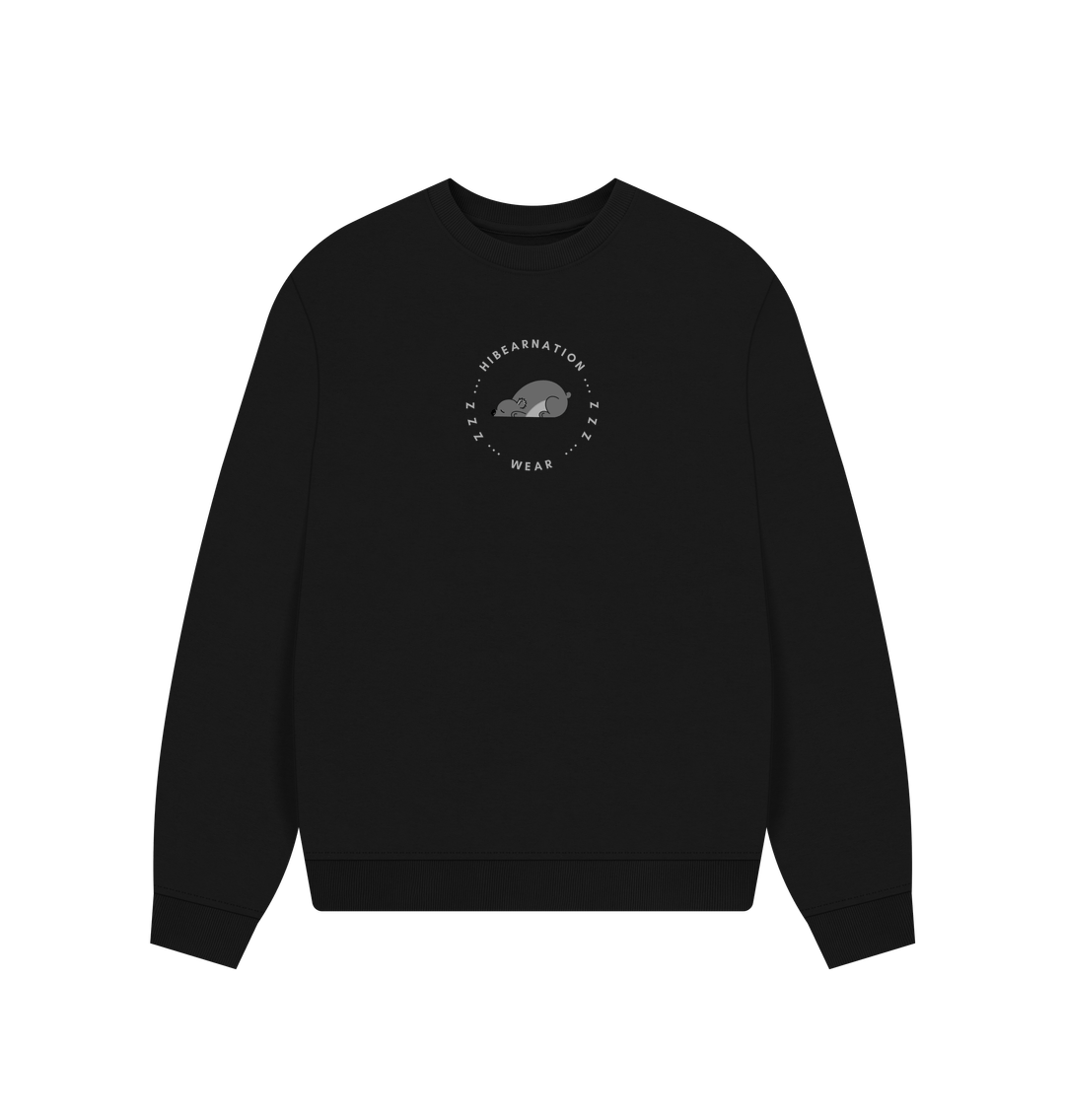 Black Koala Bear Oversized Loungewear Sweater