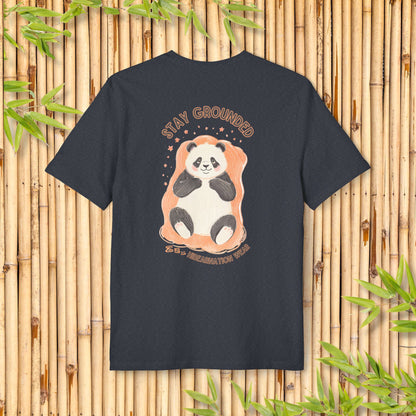 Stay Grounded Panda Unisex Re-Tee – Soft Cotton Graphic Tee for Nature Lovers