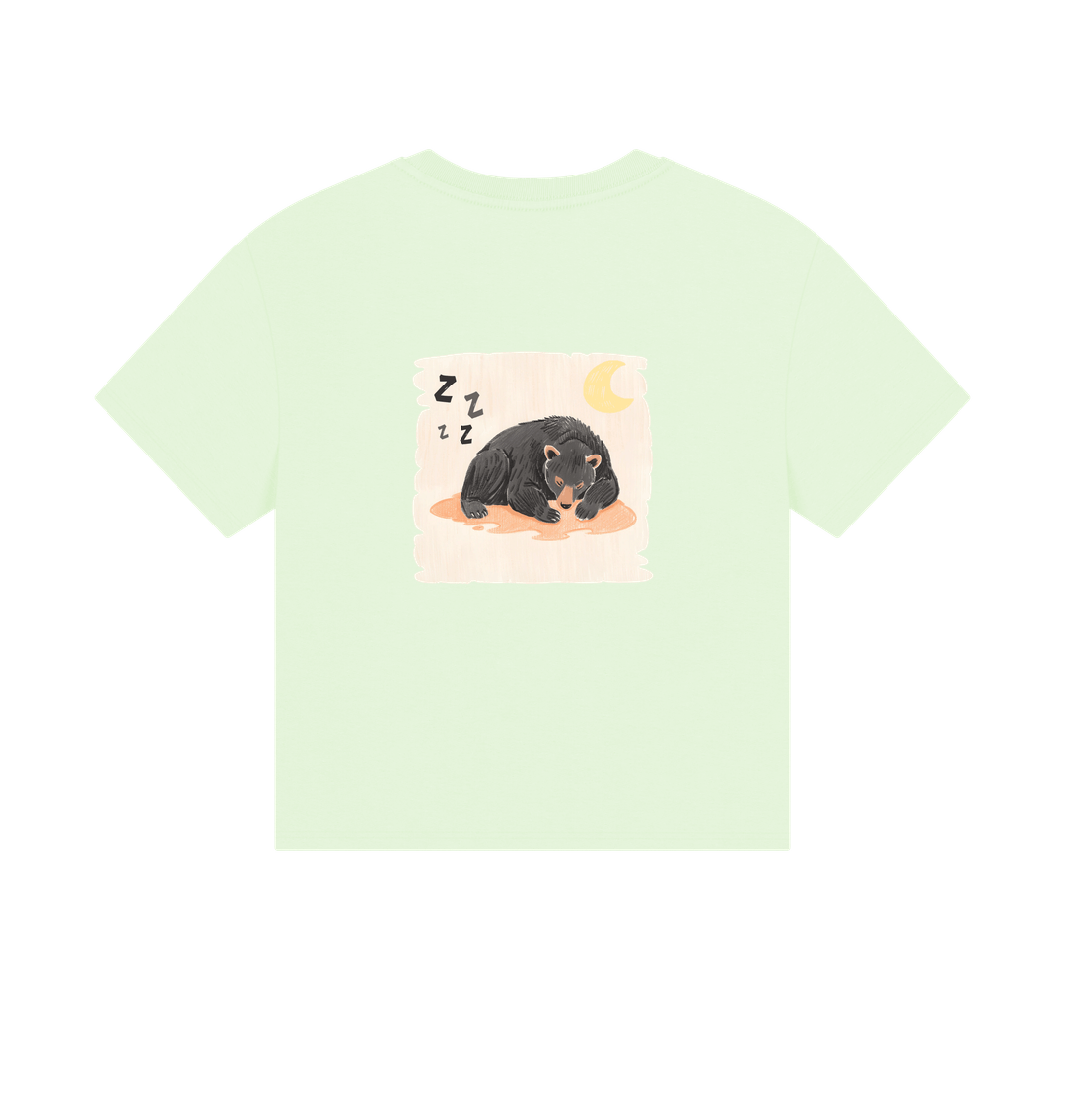 Moon Bear Long due Nap on a Boxy Tee