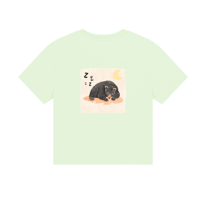 Moon Bear Long due Nap on a Boxy Tee