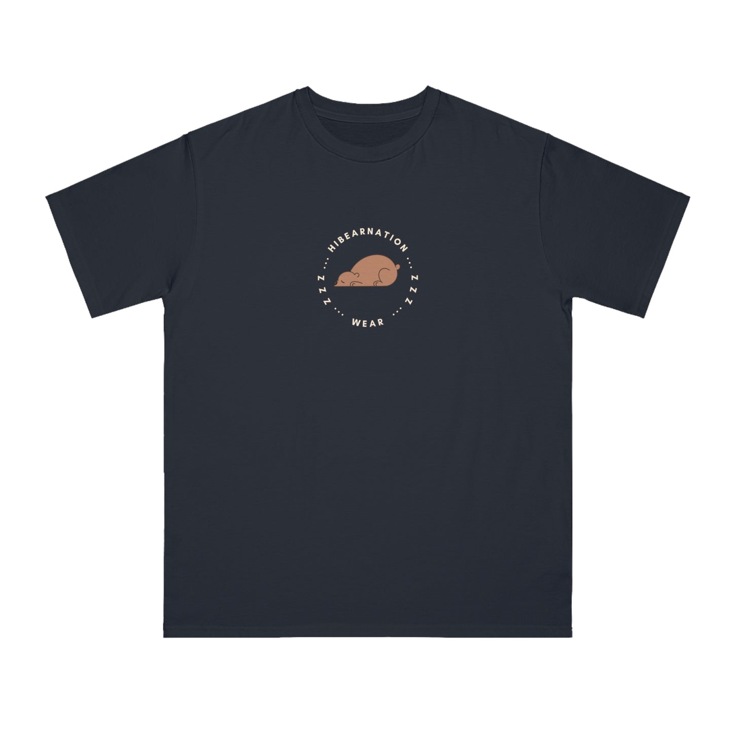 Cozy Organic Unisex T-Shirt - 'Bear Hugs & Honey-Filled Mugs' Design