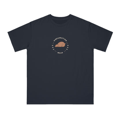 Cozy Organic Unisex T-Shirt - 'Bear Hugs & Honey-Filled Mugs' Design
