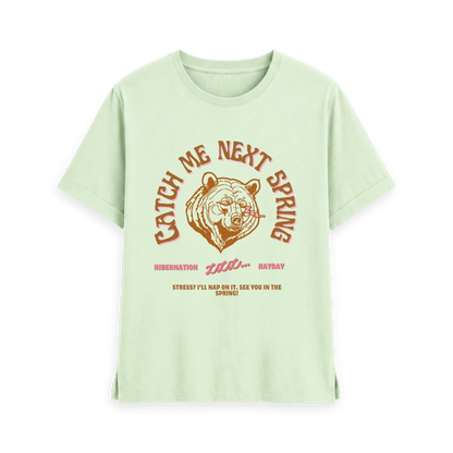 Pastel Green Printed T-shirt Front