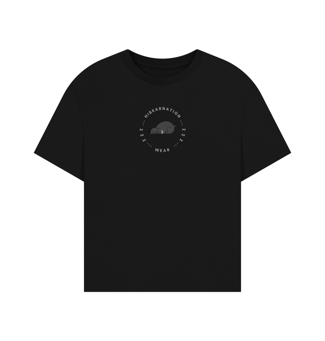 Black Moon Bear OVersized t shirt women