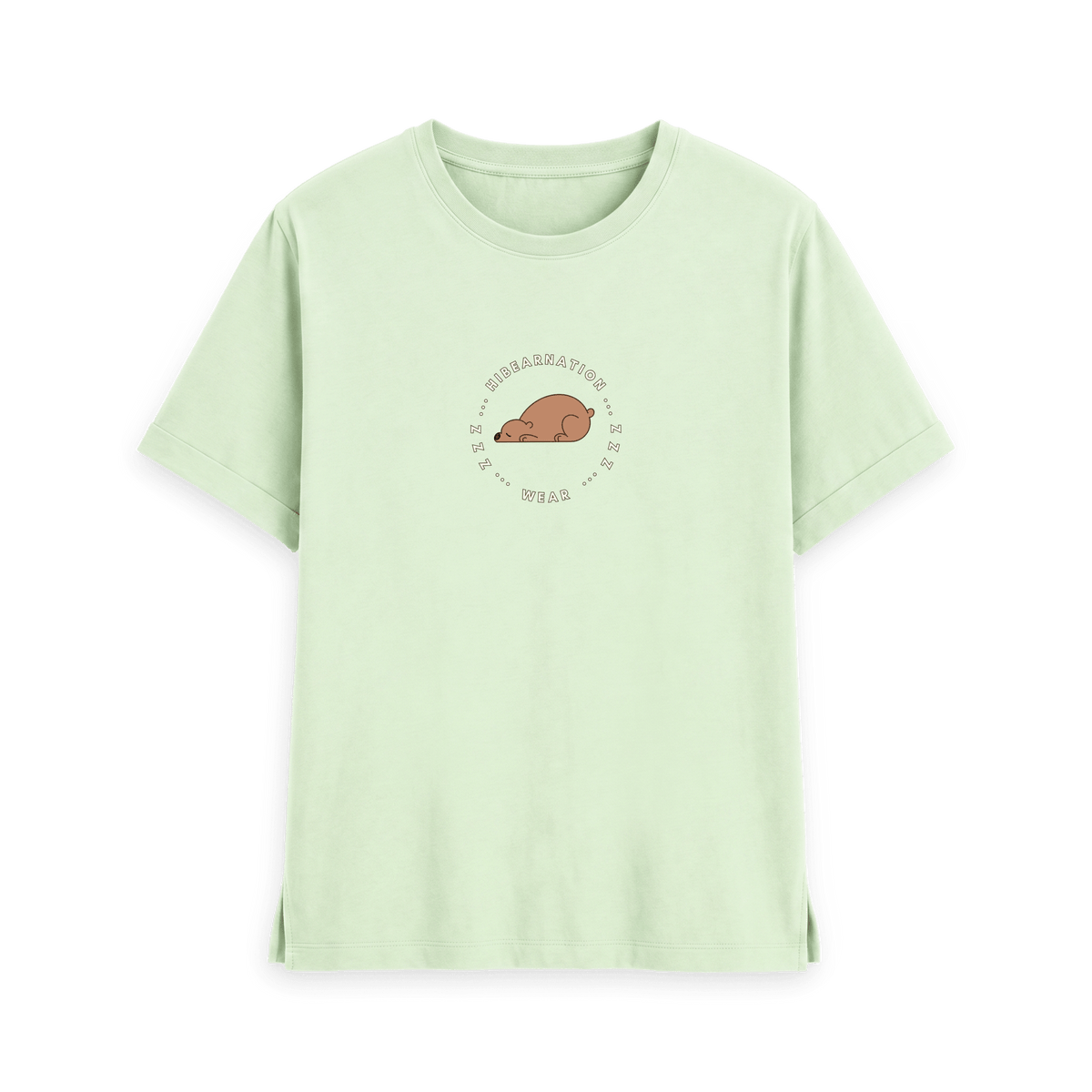 Pastel Green Printed T-shirt Front