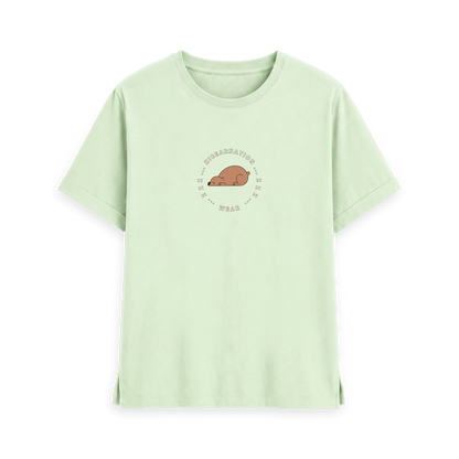 Pastel Green Printed T-shirt Front