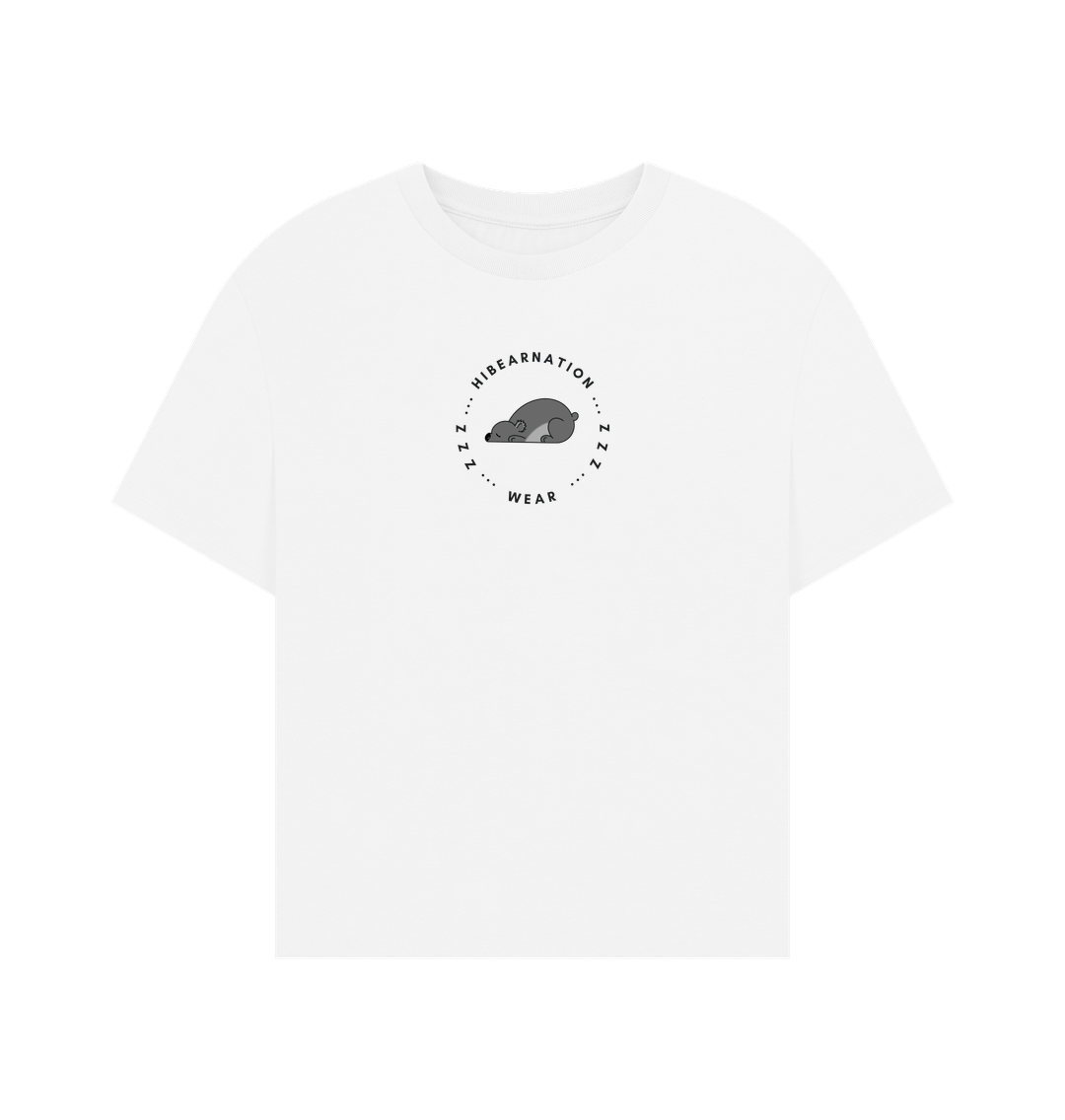 White Koala Bear Oversized Top Women