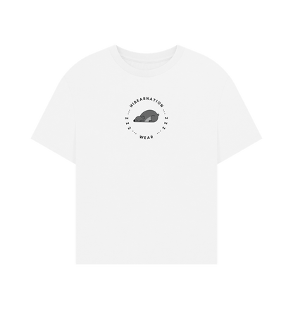 White Koala Bear Oversized Top Women