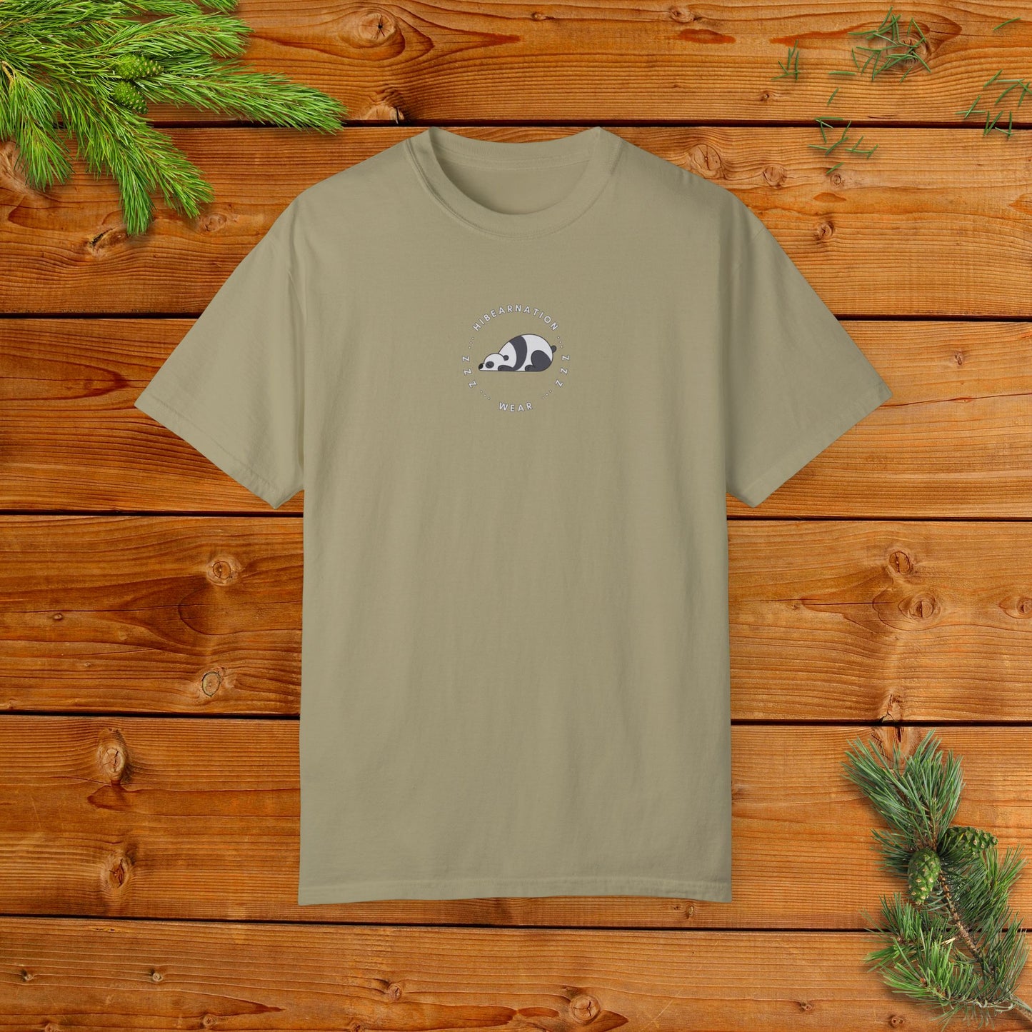 Unisex Garment-Dyed T-Shirt - Chill Bear & Panda Design | Perfect for Nature Lovers