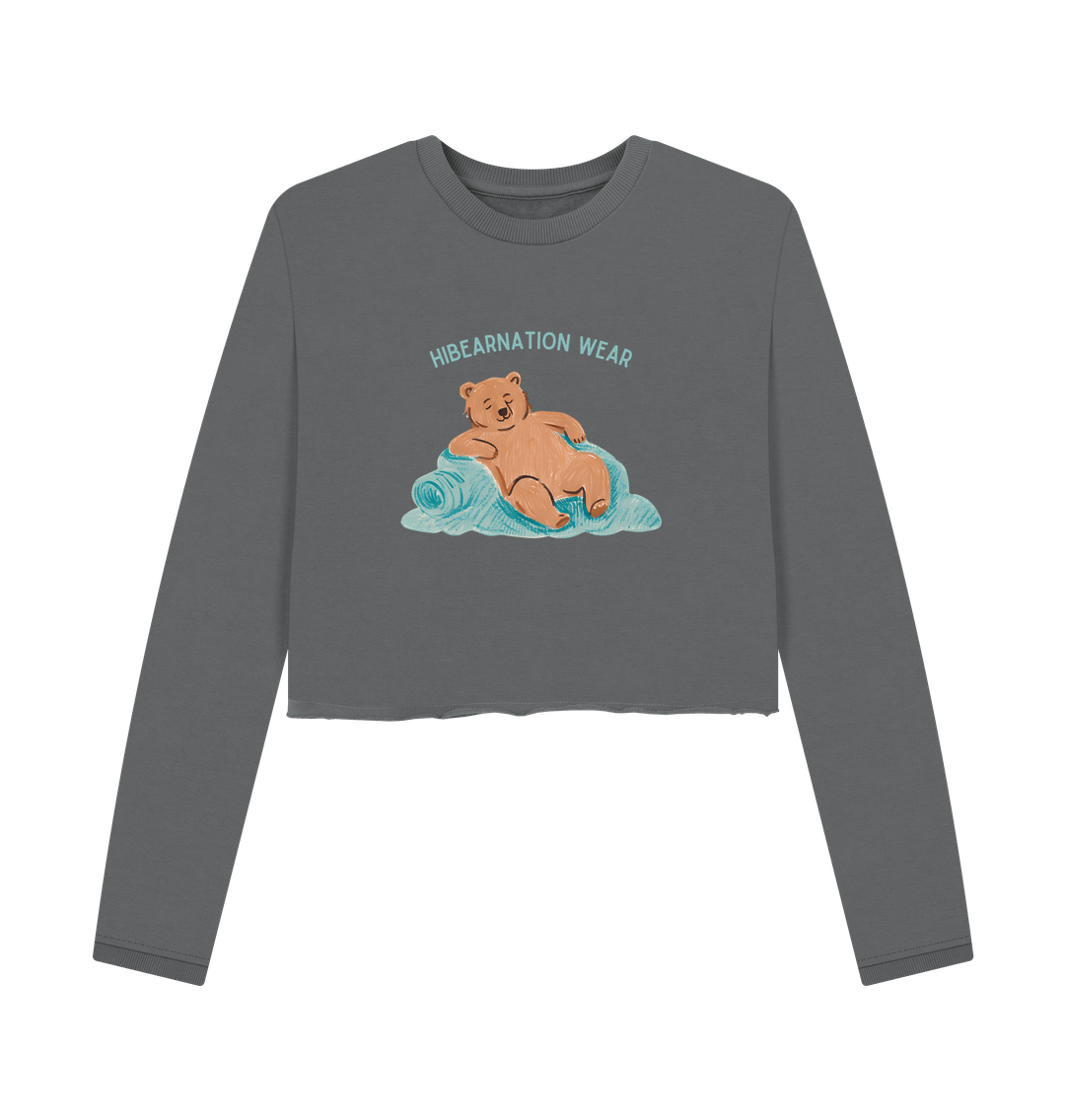 Slate Grey The Quiet Roar of Grizzly's Rest Blue Font Coloured Fabric