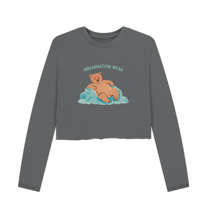 Slate Grey The Quiet Roar of Grizzly's Rest Blue Font Coloured Fabric