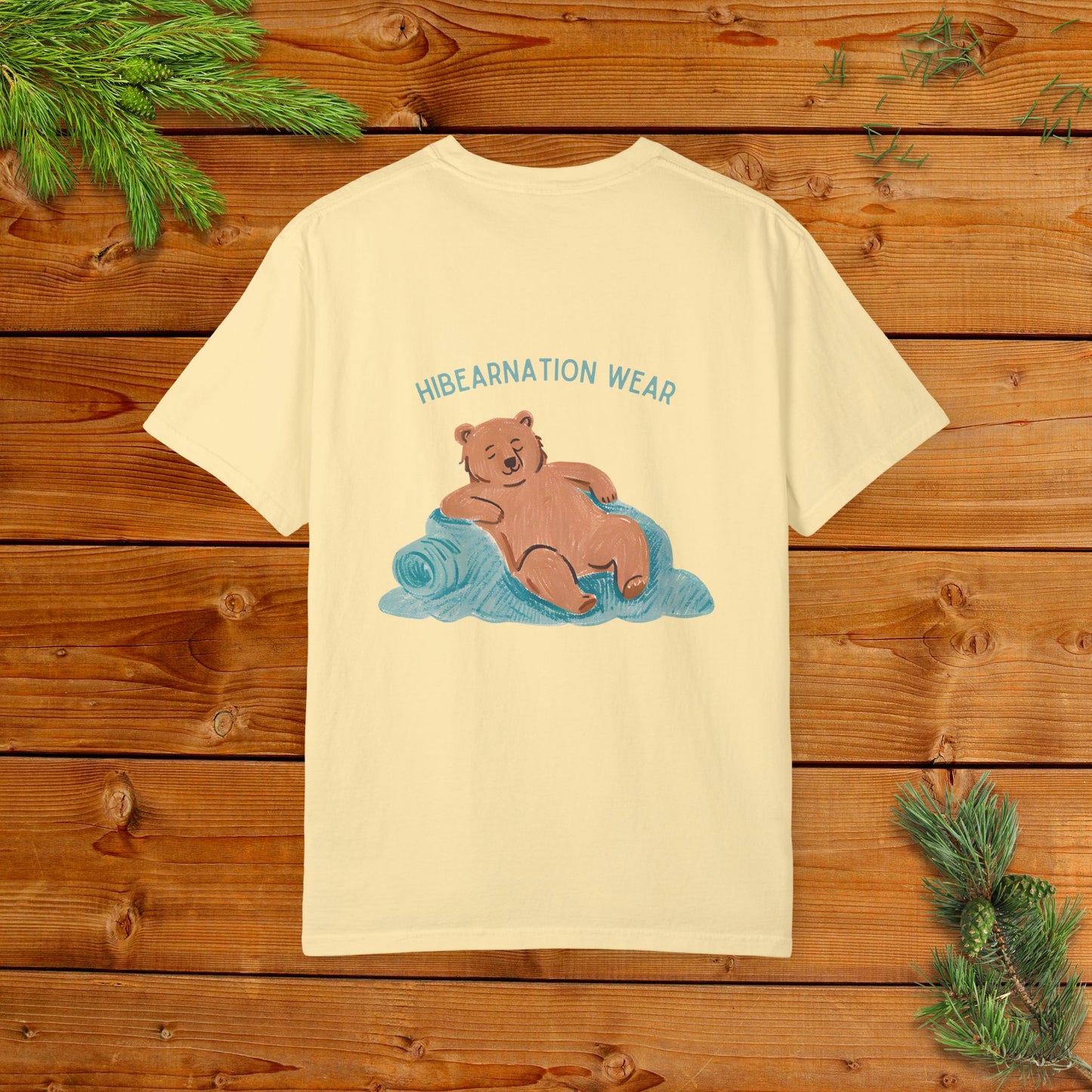 Unisex Garment-Dyed T-Shirt - Chill Bear & Panda Design | Perfect for Nature Lovers