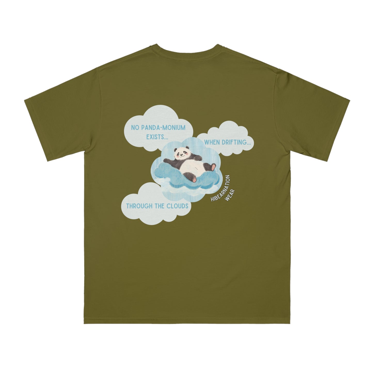 Panda Dreams Organic Unisex T-Shirt - Relaxing Cloud Design