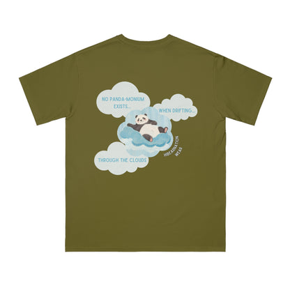 Panda Dreams Organic Unisex T-Shirt - Relaxing Cloud Design