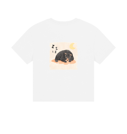 Moon Bear Long due Nap on a Boxy Tee