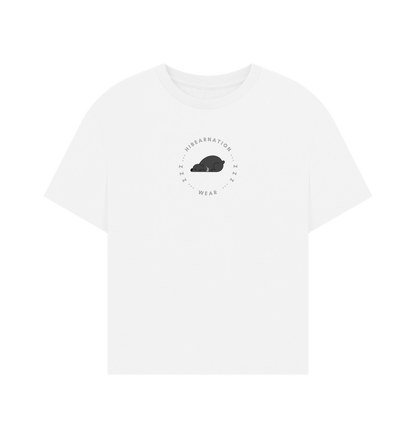 White Moon Bear OVersized t shirt women