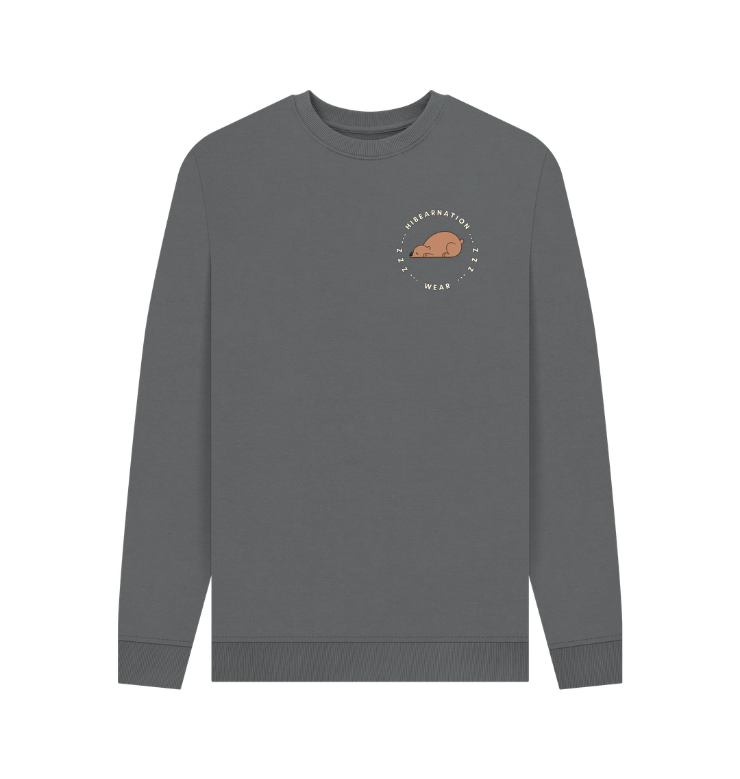 Slate Grey Printed Sweater Front