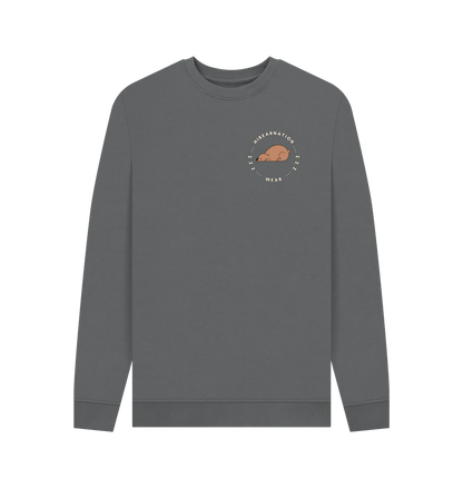 Slate Grey Printed Sweater Front