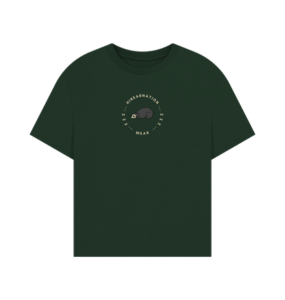 Evergreen Spectacled Bear Womens Oversized Top