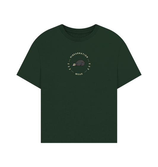 Evergreen Spectacled Bear Womens Oversized Top