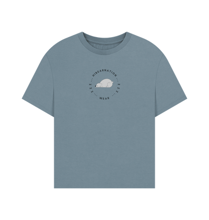 Stone Blue Polar Bear Women's Oversized Top