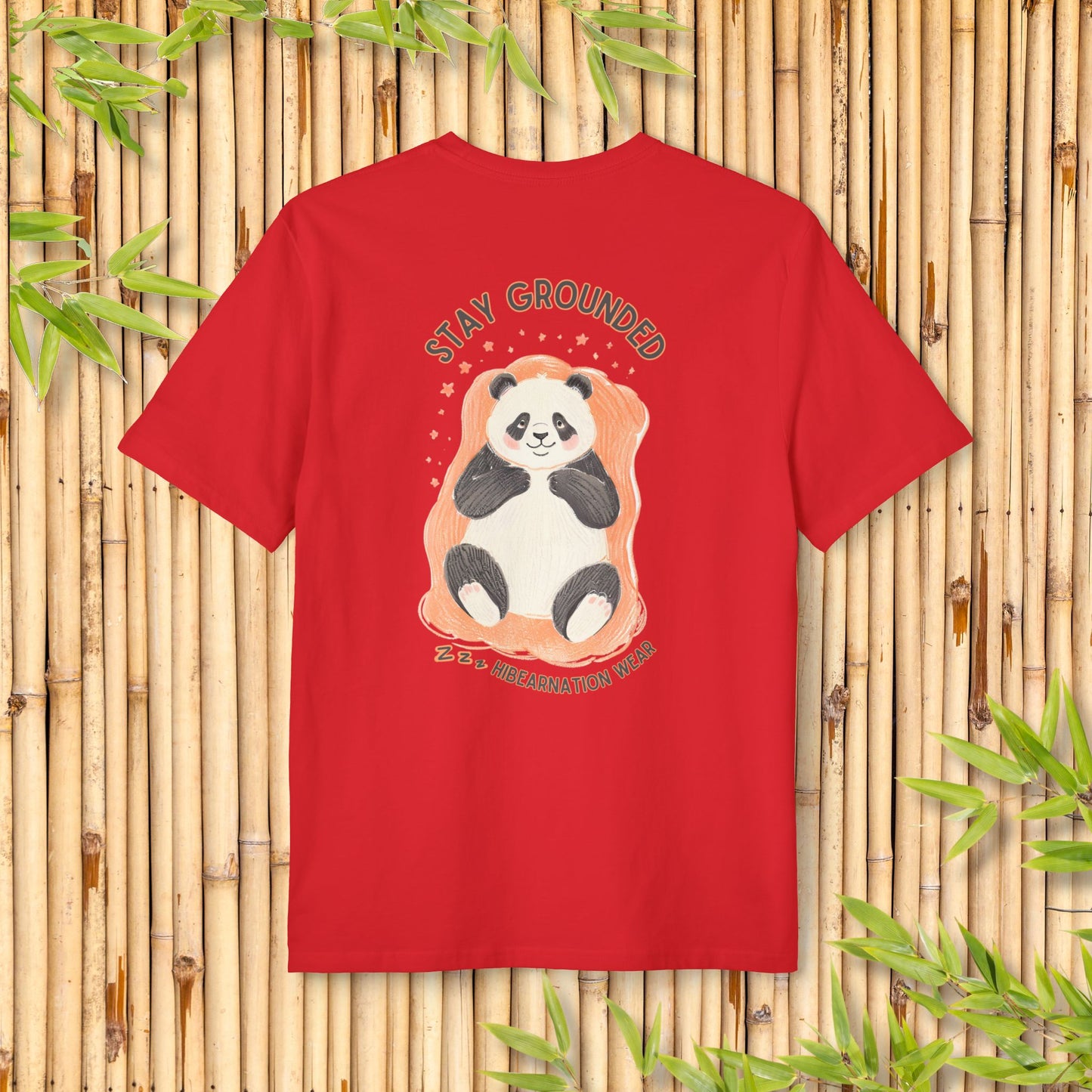 Stay Grounded Panda Unisex Re-Tee – Soft Cotton Graphic Tee for Nature Lovers