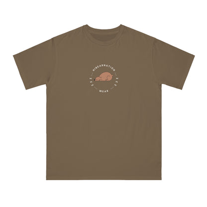 Cozy Organic Unisex T-Shirt - 'Bear Hugs & Honey-Filled Mugs' Design