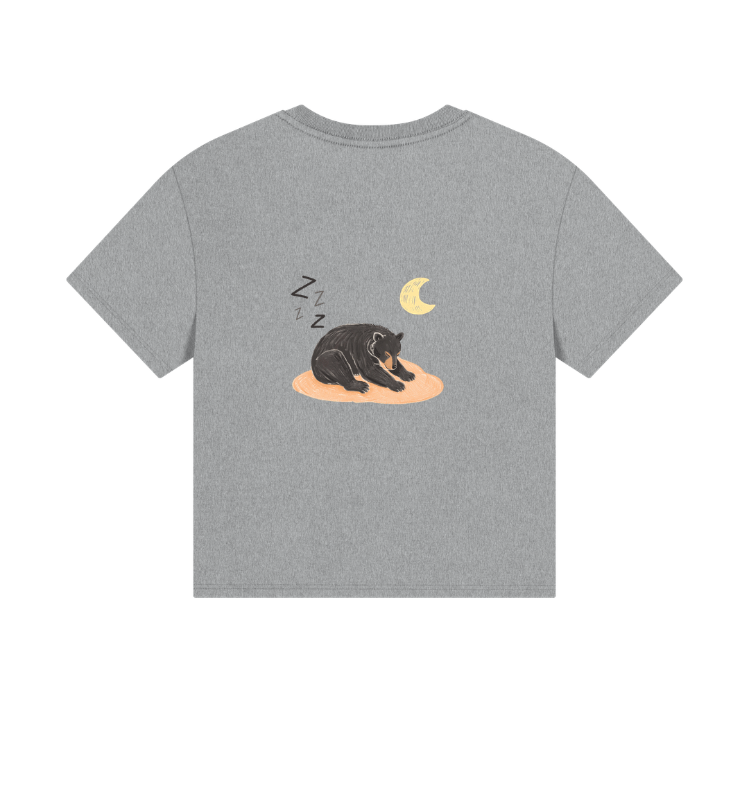 Moon Bear Takin' a Snooze on a Boxy Tee