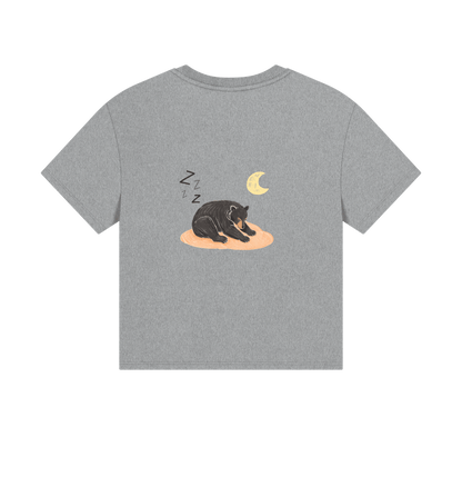 Moon Bear Takin' a Snooze on a Boxy Tee