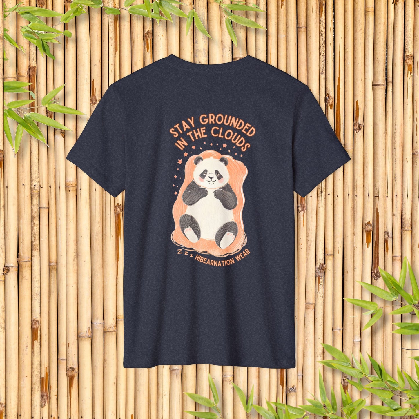 Eco-Friendly Panda T-Shirt - Stay Grounded in the Clouds Design