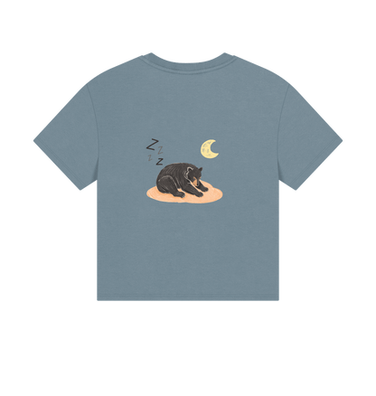 Moon Bear Takin' a Snooze on a Boxy Tee