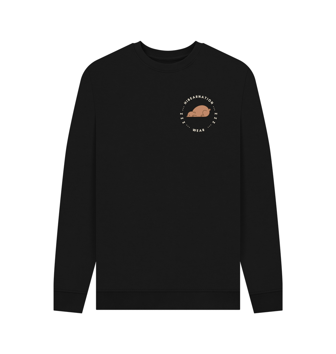 Black Printed Sweater Front