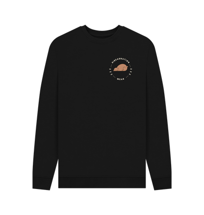 Black Printed Sweater Front