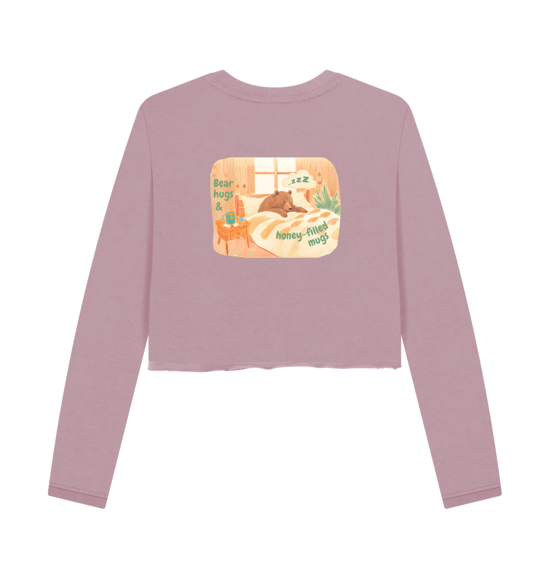 Mauve Printed Boxy Jumpers Back